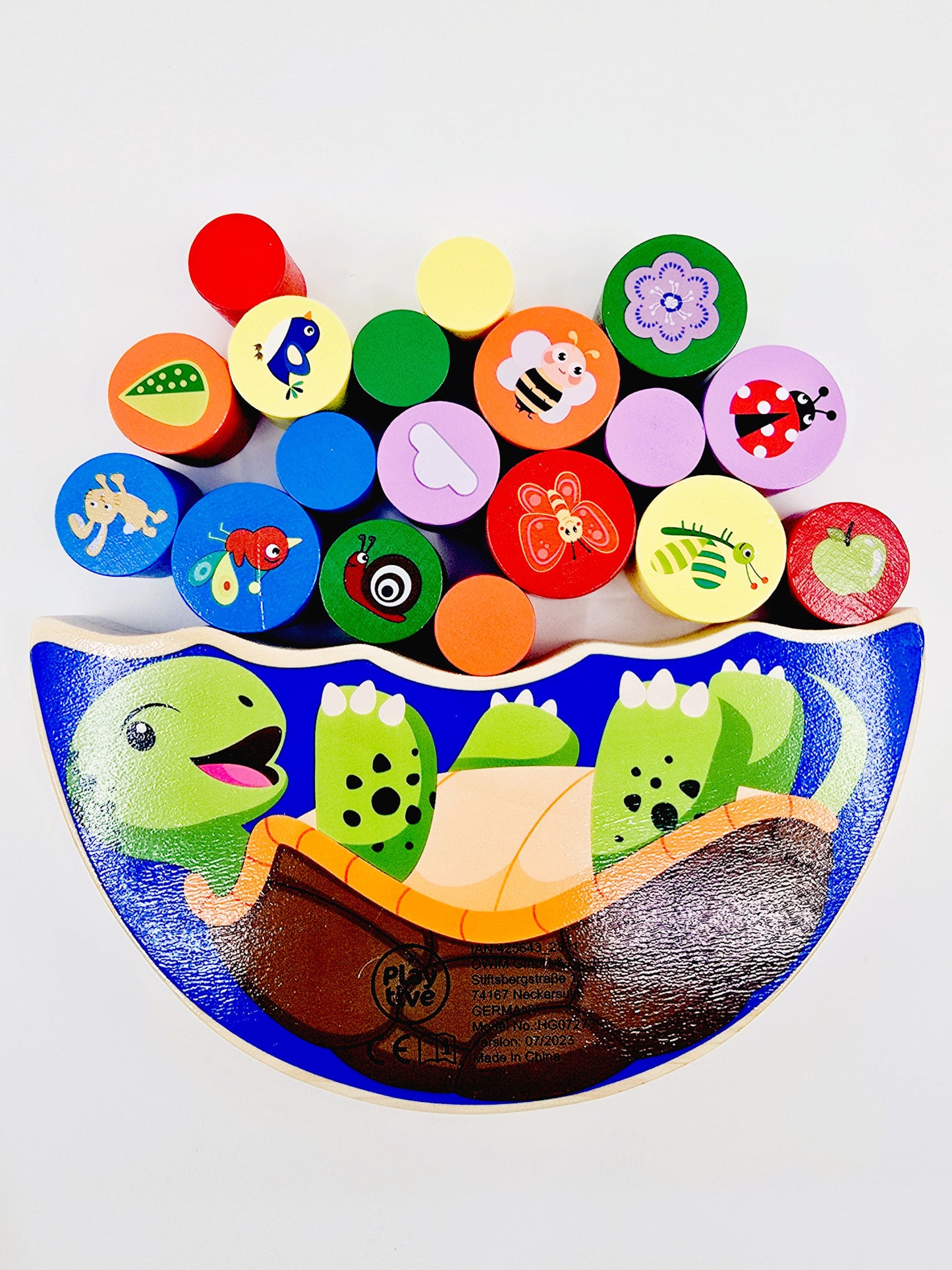 Jeu d'équilibre en bois - Tortue