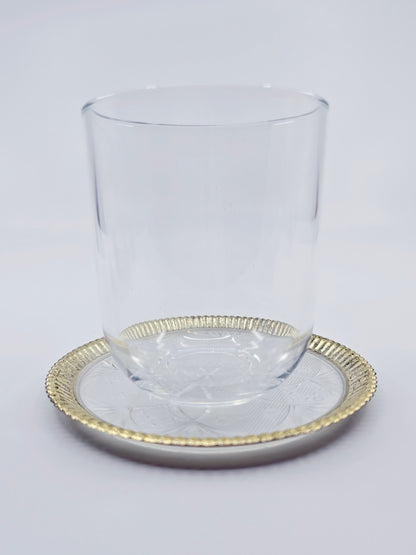 Dessous de verre avec ornements dorés (5 pièces)