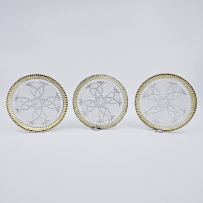 Dessous de verre avec ornements dorés (5 pièces)