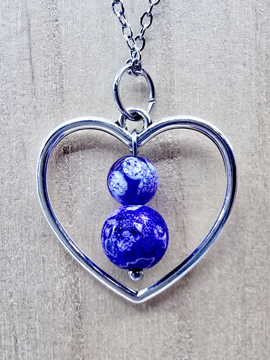 Collier Amor - Agate pourpre