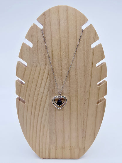 Collier duo de coeurs - Lapis-lazuli