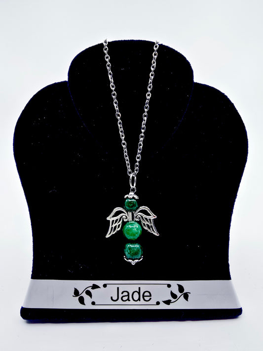 Collier ange porte-bonheur - Jade