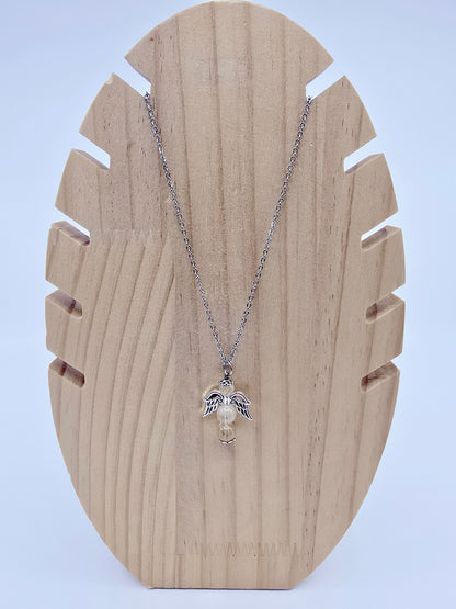 Collier ange porte-bonheur - Citrine
