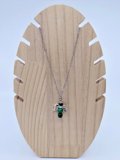Collier ange porte-bonheur - Jade