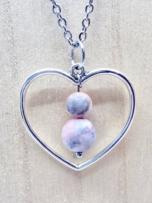 Collier Amor - Jaspe rose