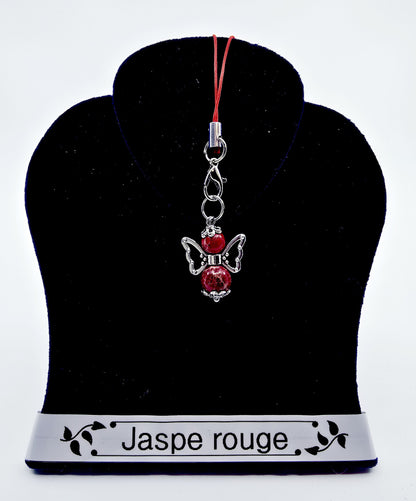 Ange porte-bonheur - Jaspe rouge