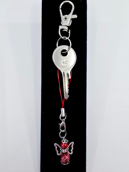 Ange porte-bonheur - Jaspe rouge