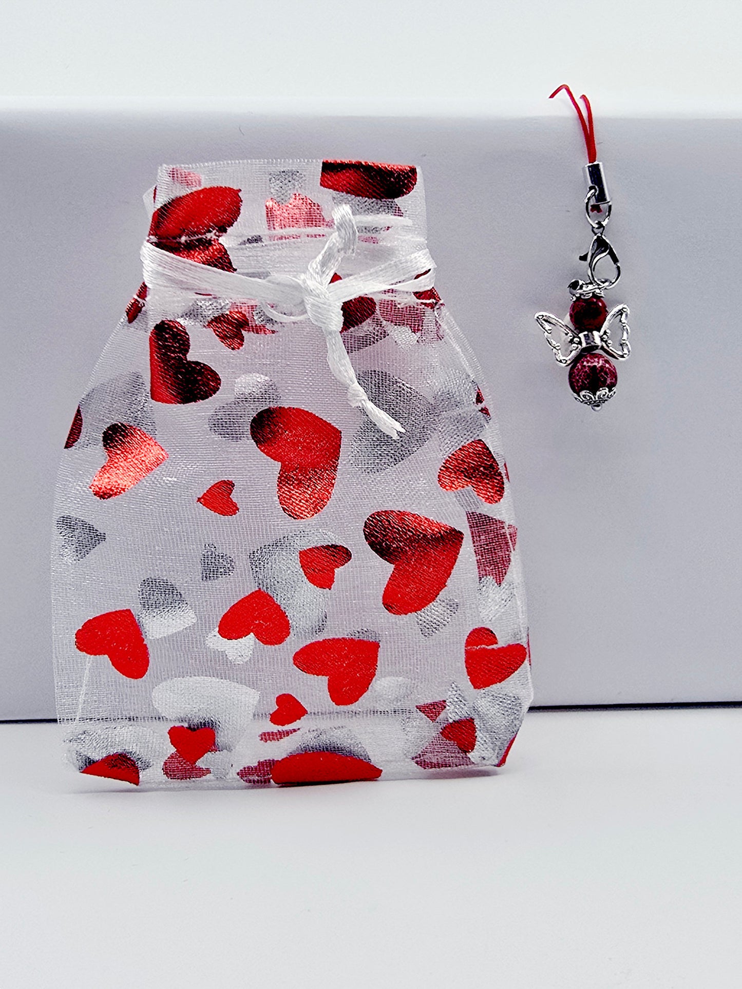 Ange porte-bonheur - Jaspe rouge