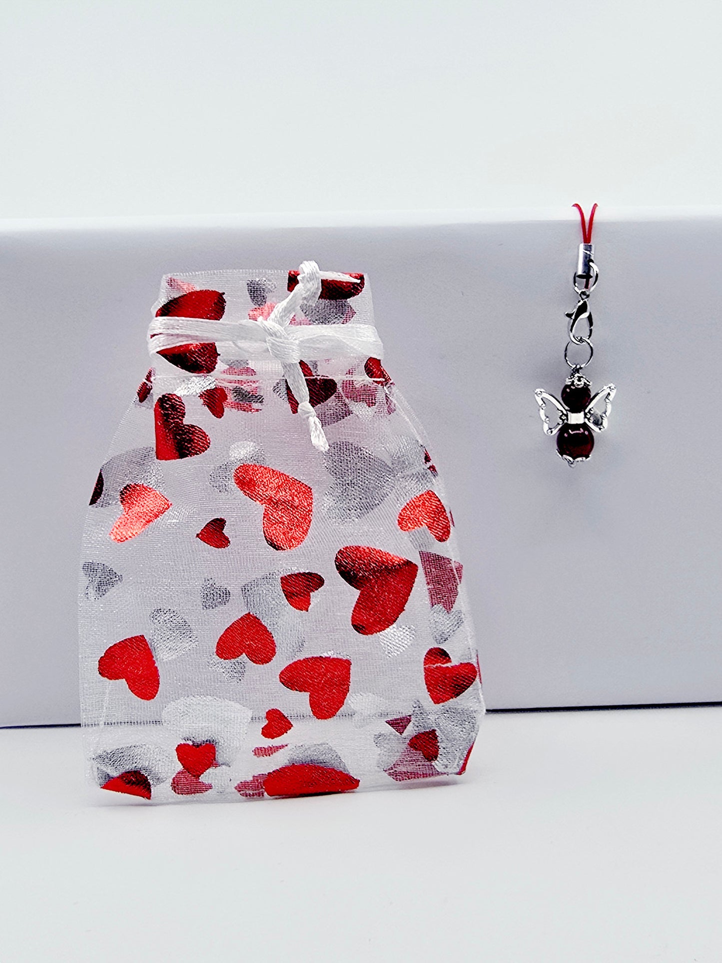 Ange porte-bonheur papillon - Agate rouge