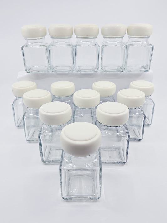 Pot à épices ancien en verre – Ensemble de 15 pièces