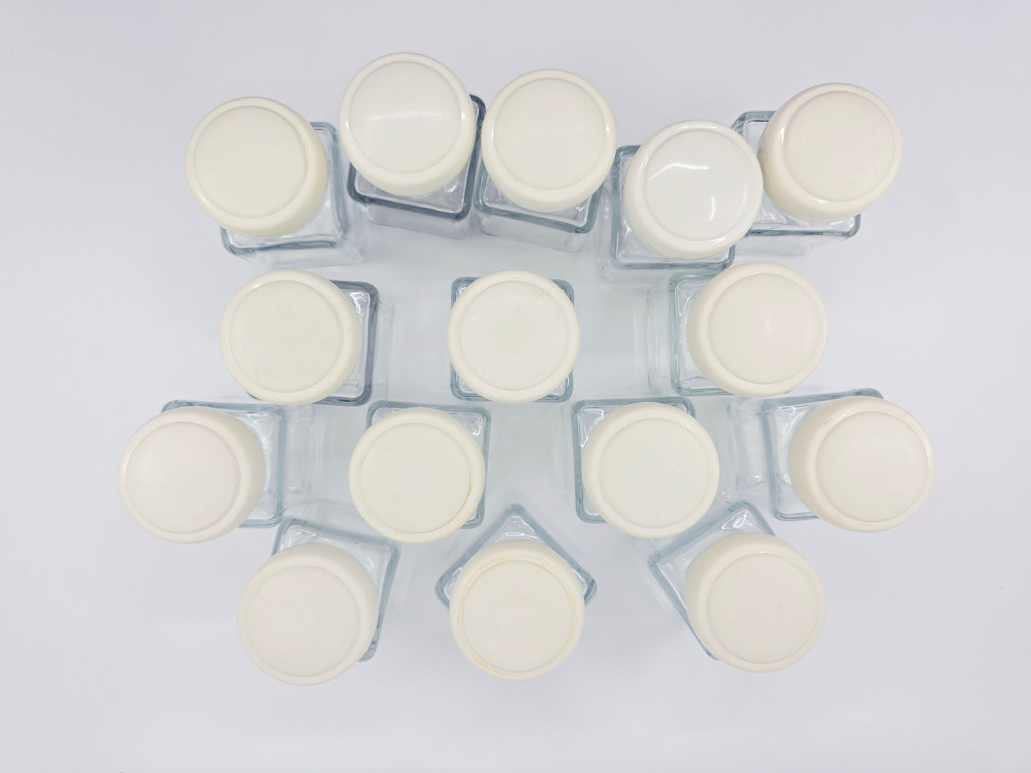 Pot à épices ancien en verre – Ensemble de 15 pièces