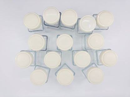 Pot à épices ancien en verre – Ensemble de 15 pièces