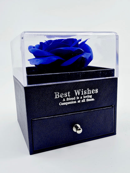 Coffret rose et collier - Saphir