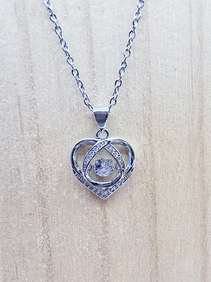 Coffret rose et collier - Saphir