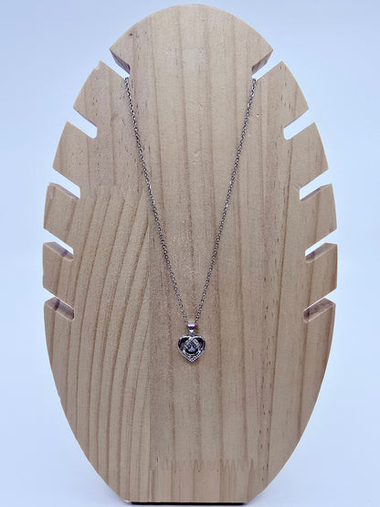 Coffret rose et collier - Saphir