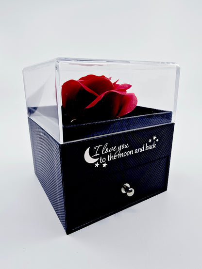 Coffret rose et collier - I Love You to the moon and back