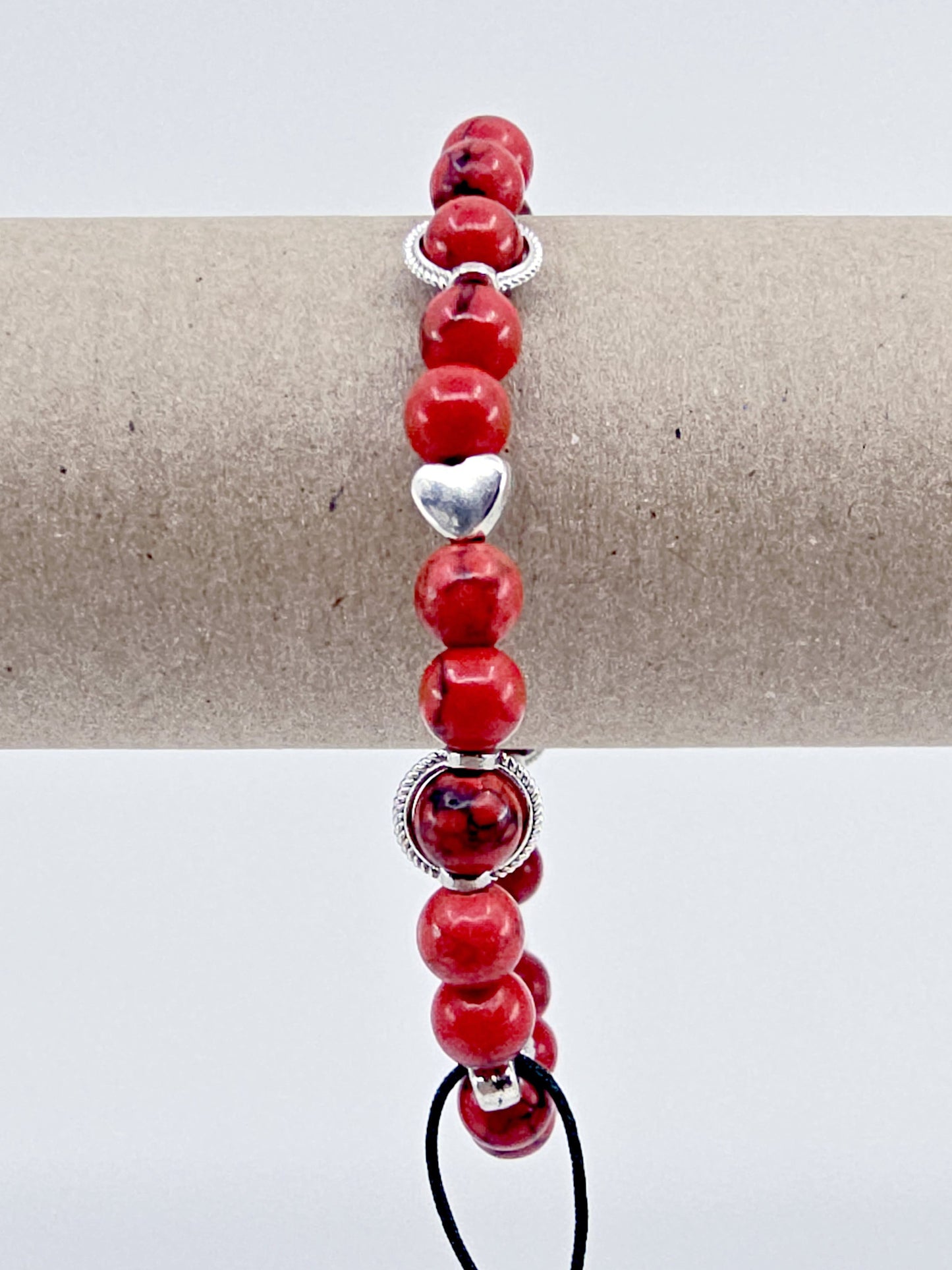 Bracelet Aria - Howlite rouge