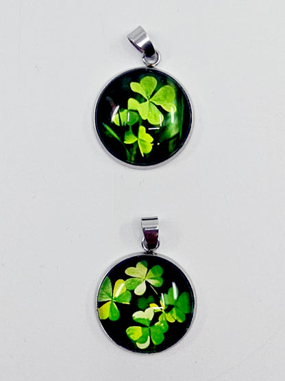 Pendentif cabochon - Porte-bonheur (2 pièces)