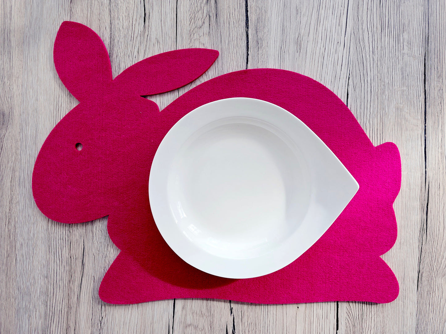 Lapin décoratif de Pâques en feutrine (5 pièces)