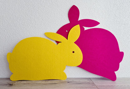 Lapin décoratif de Pâques en feutrine (5 pièces)