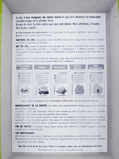 Enigmes ? - Notre terre - bioviva