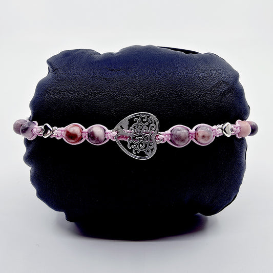 Bracelet Jayana - Jaspe zèbre rose