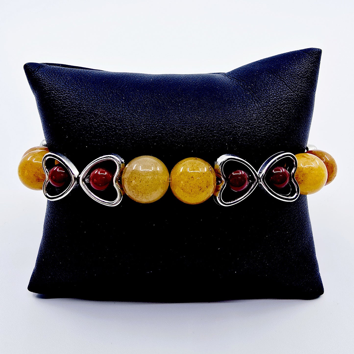 Bracelet Avana - Aventurine orange et Agate rouge
