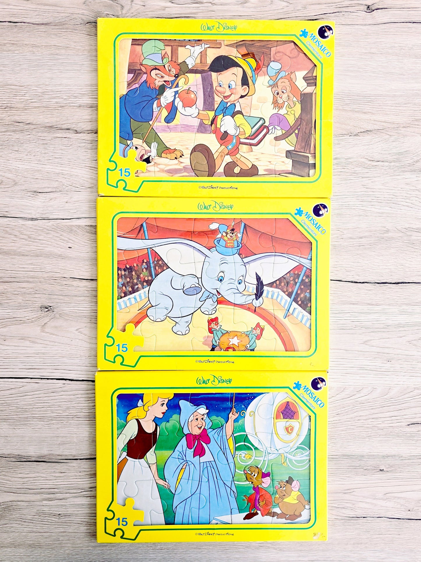 Puzzle trio Disney – Cendrillon, Dumbo et Pinocchio