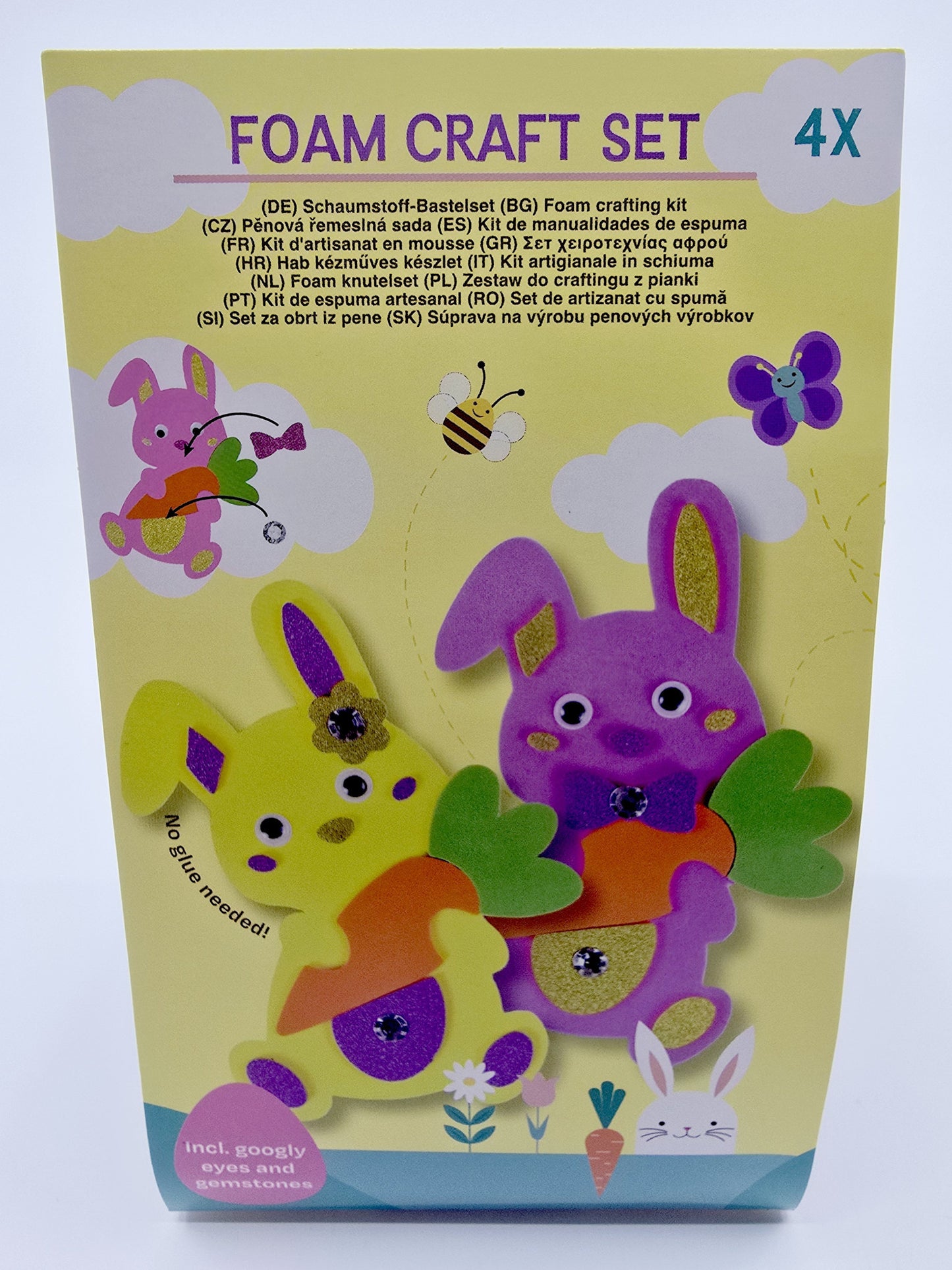 Kit de création de figurines en mousse – lapins et leur carotte