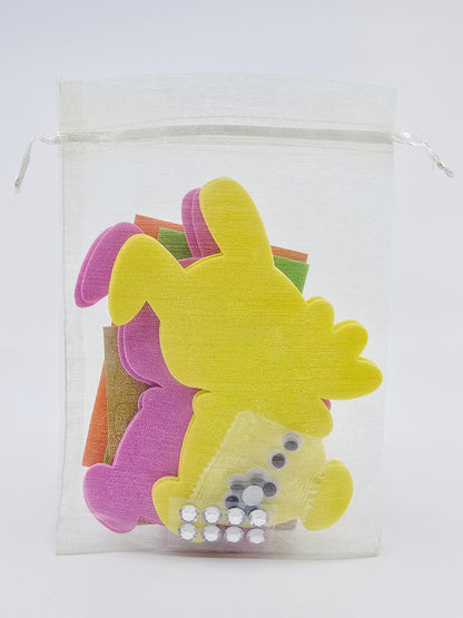 Kit de création de figurines en mousse – lapins et leur carotte