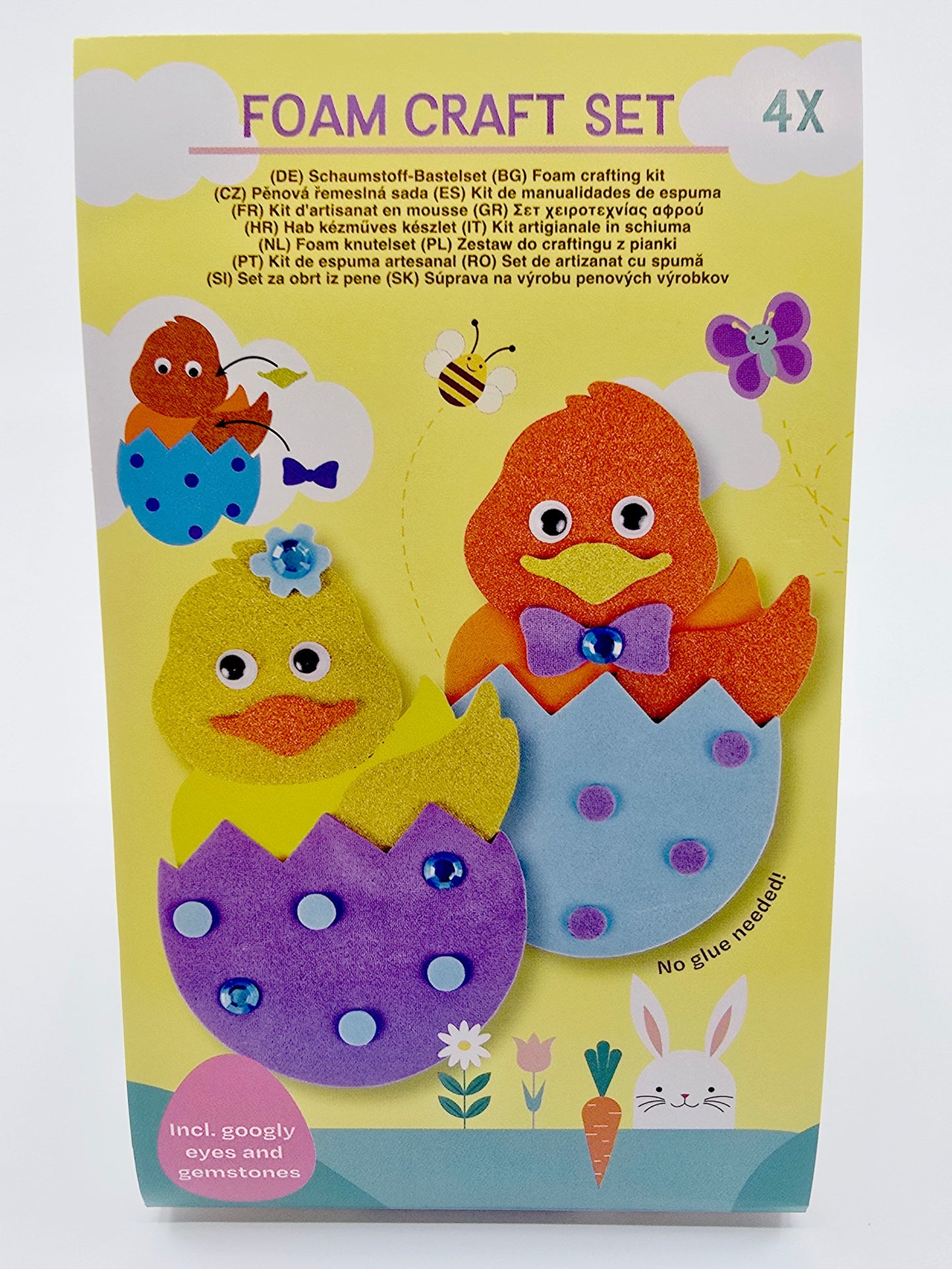 Kit de création de figurines en mousse – poussins dans leur coquille