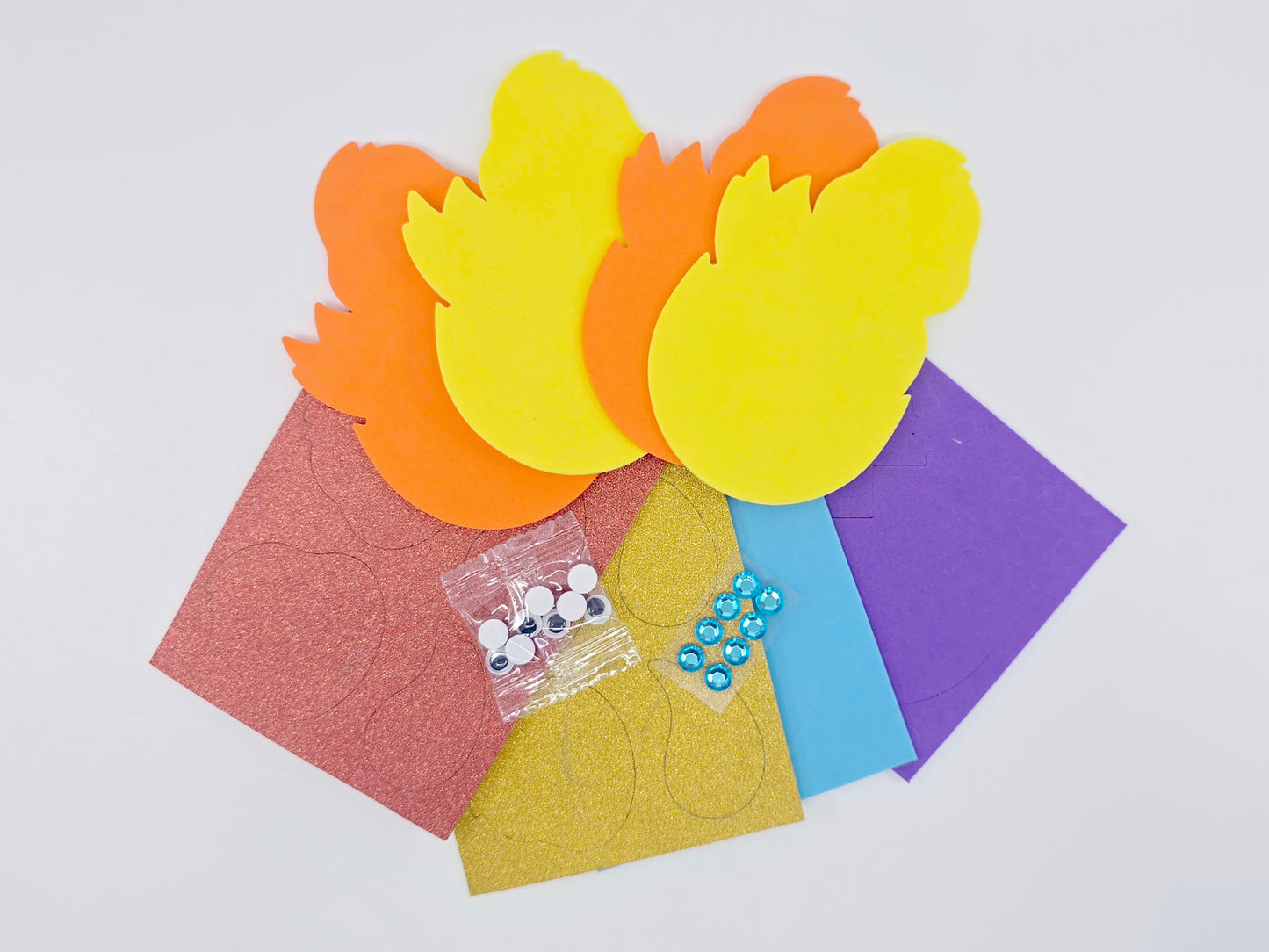 Kit de création de figurines en mousse – poussins dans leur coquille