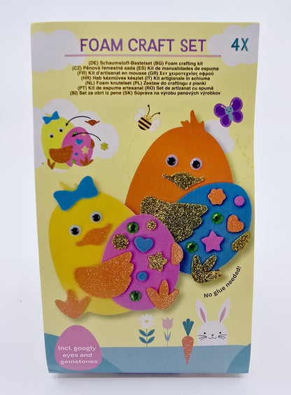 Kit de création de figurines en mousse – poussins et leur œuf