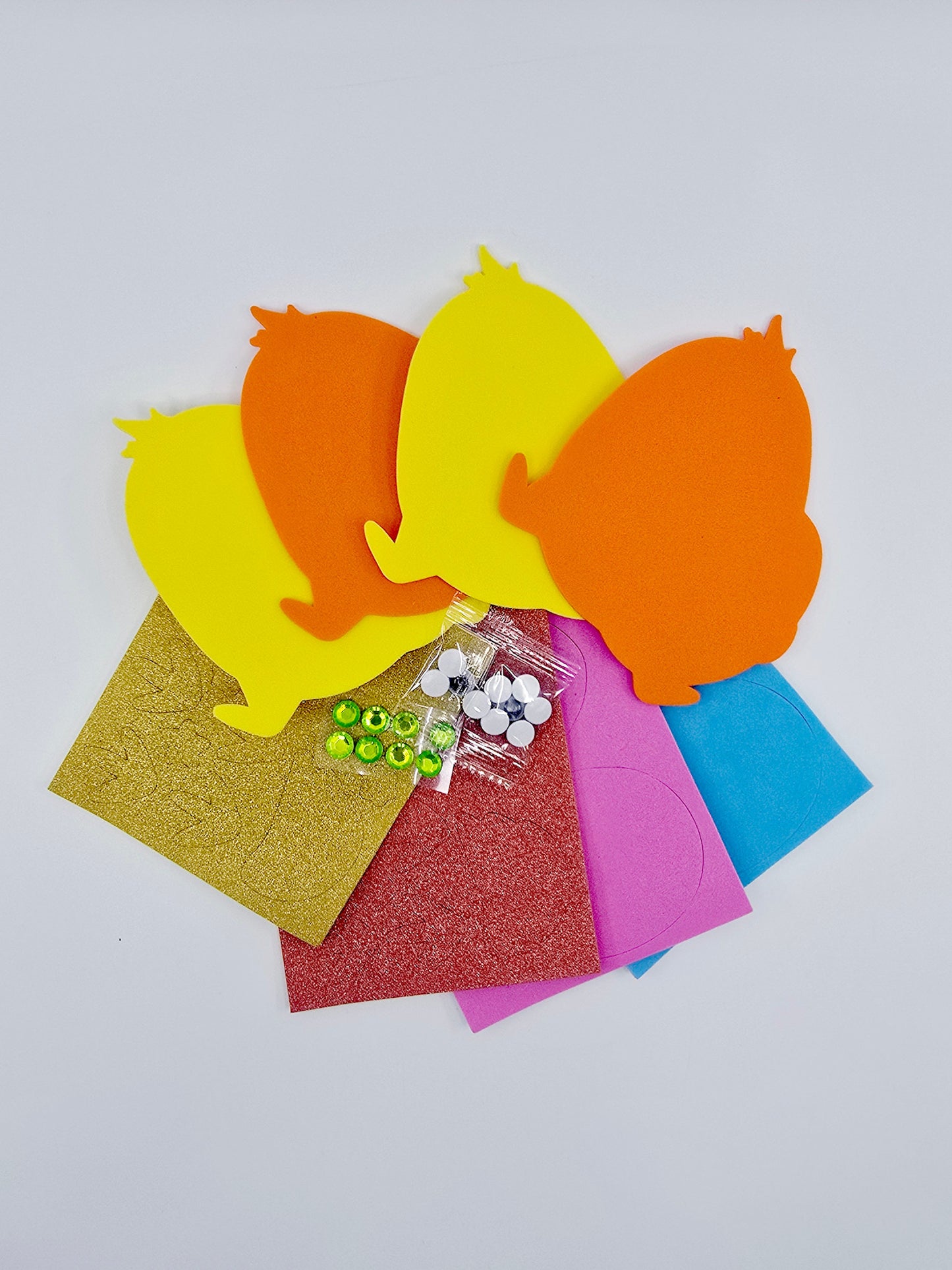 Kit de création de figurines en mousse – poussins et leur œuf
