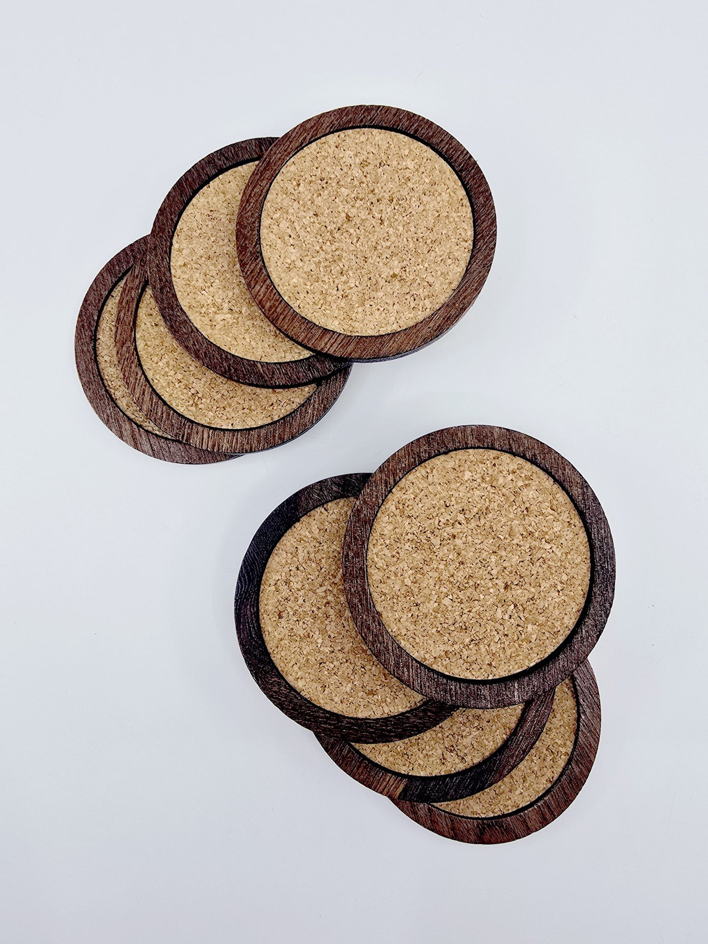 Présentoir avec 8 sous-verres en bois