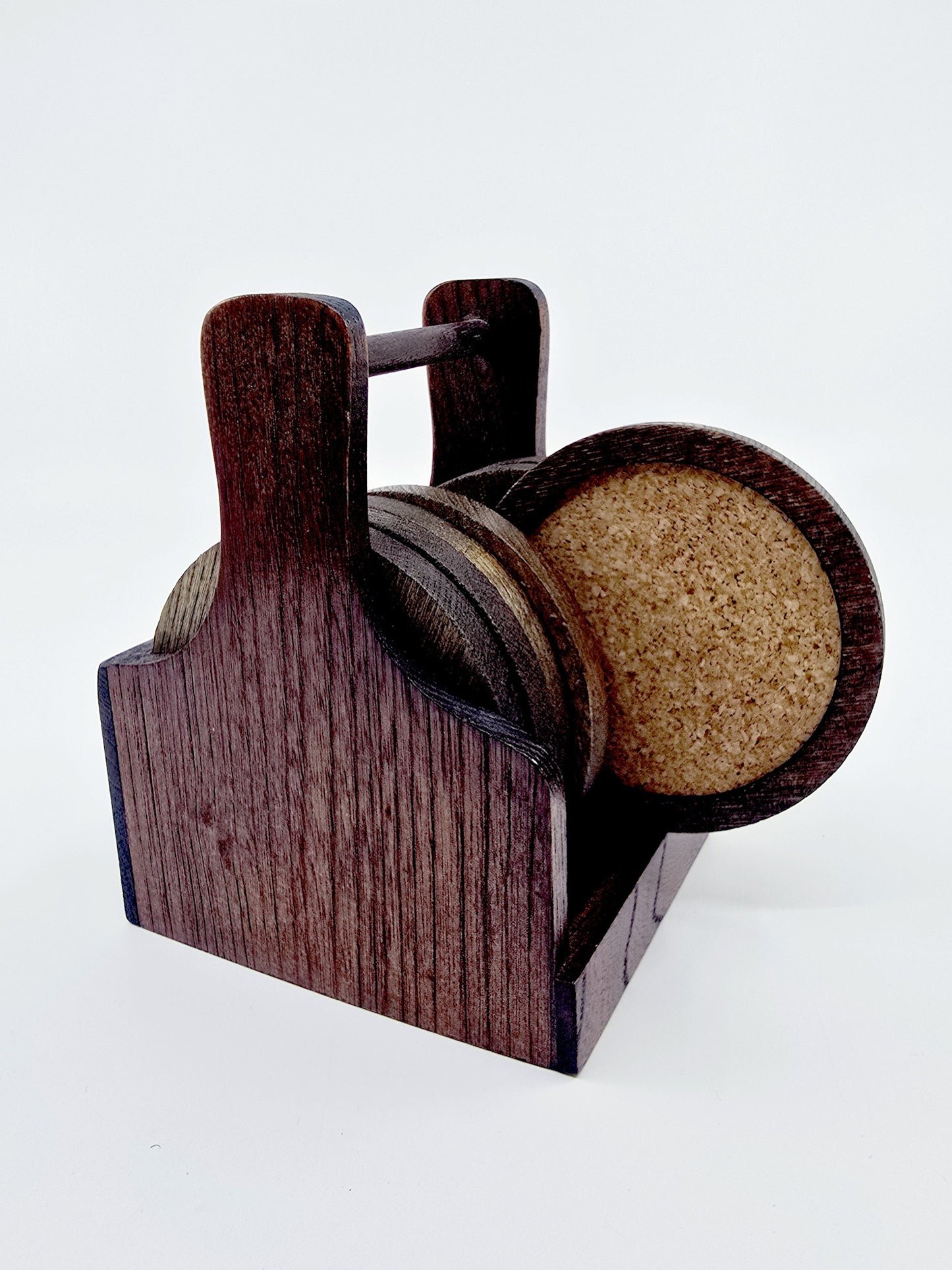 Présentoir avec 8 sous-verres en bois