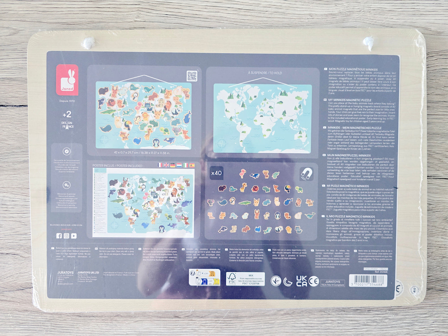 Puzzle magnétique Janod – Les animaux du monde