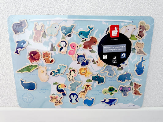 Puzzle magnétique Janod – Les animaux du monde