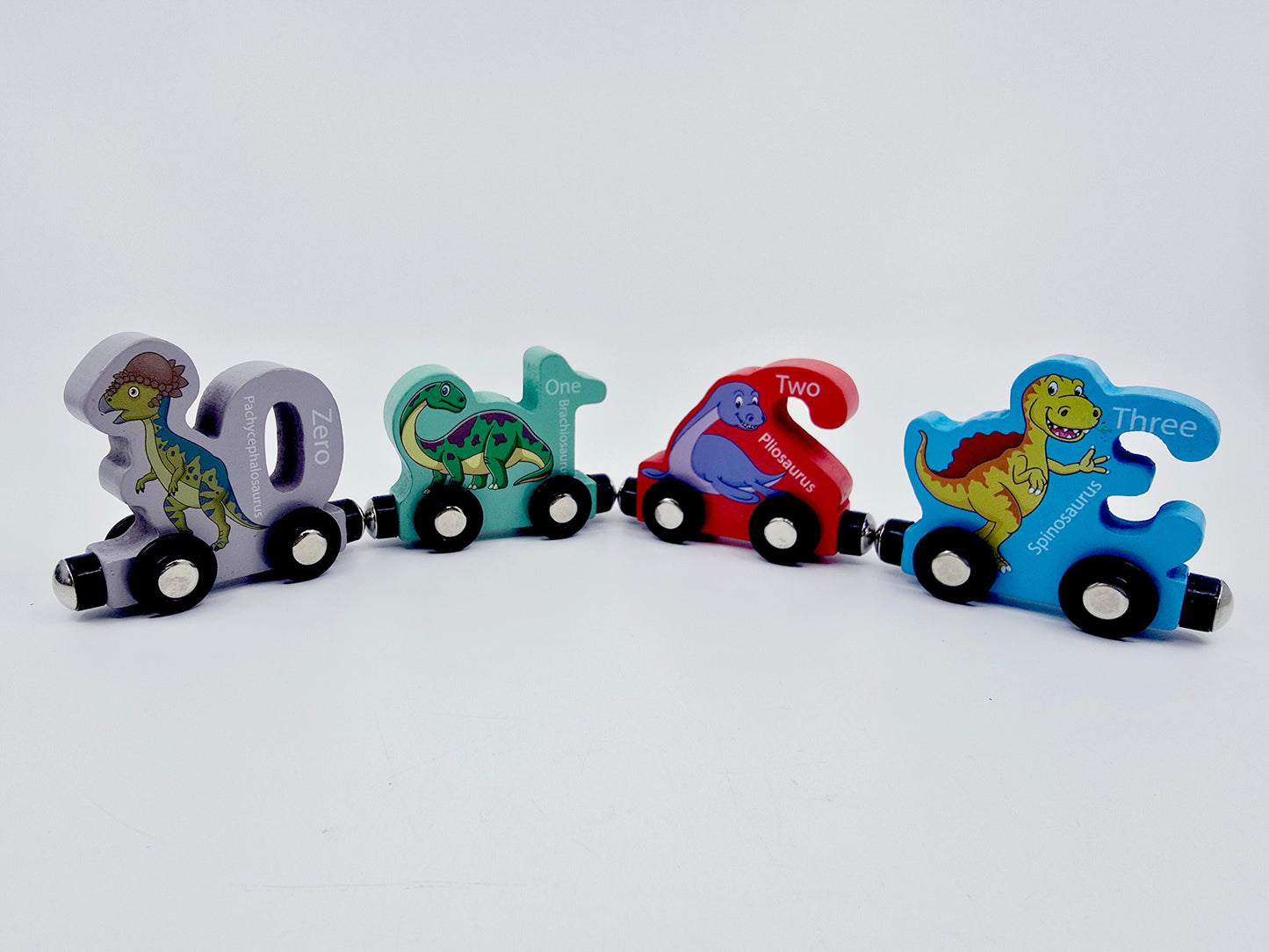 Train en bois éducatif, chiffres de 0 à 9