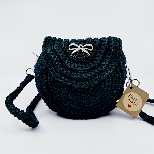 Sac au crochet fait main - Emeraude