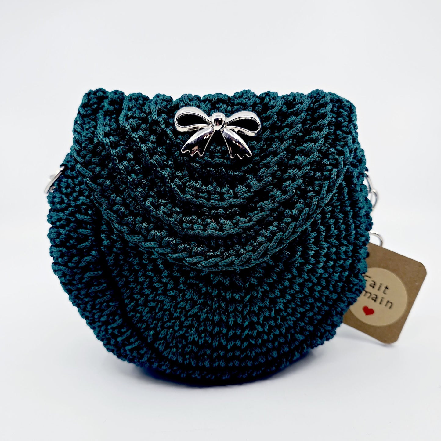 Sac au crochet fait main - Emeraude