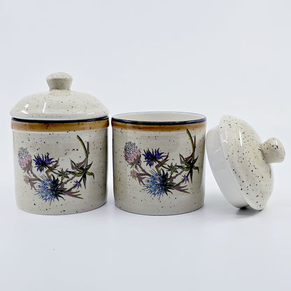 Duo de pots en grès - Chardon