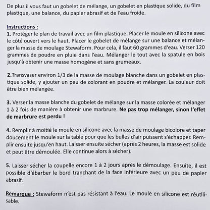 Kit de moulage Glorex – Coupelle effet marbre (DIY)