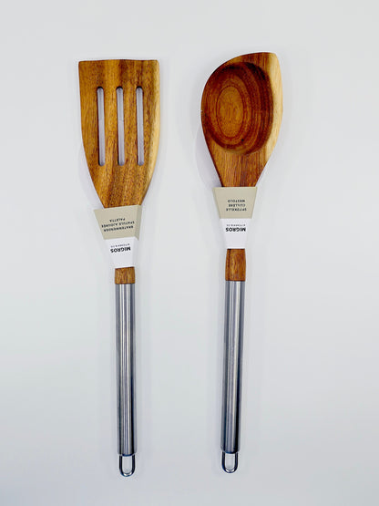 Spatule et cuillère en bois d’acacia (modèle 2)