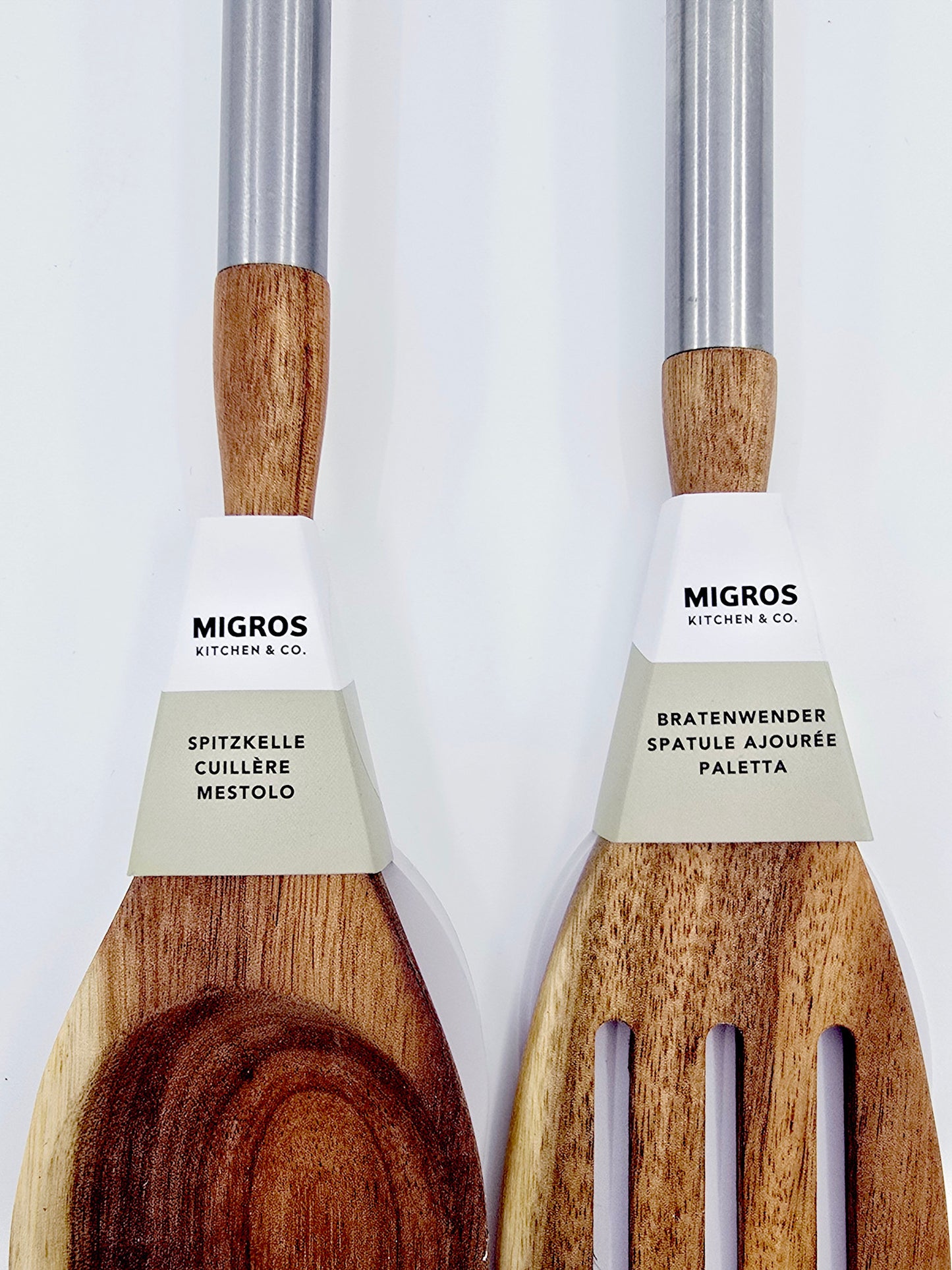 Spatule et cuillère en bois d’acacia (modèle 2)