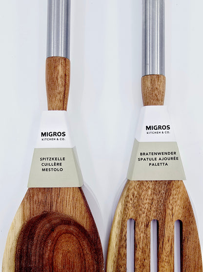 Spatule et cuillère en bois d’acacia (modèle 2)