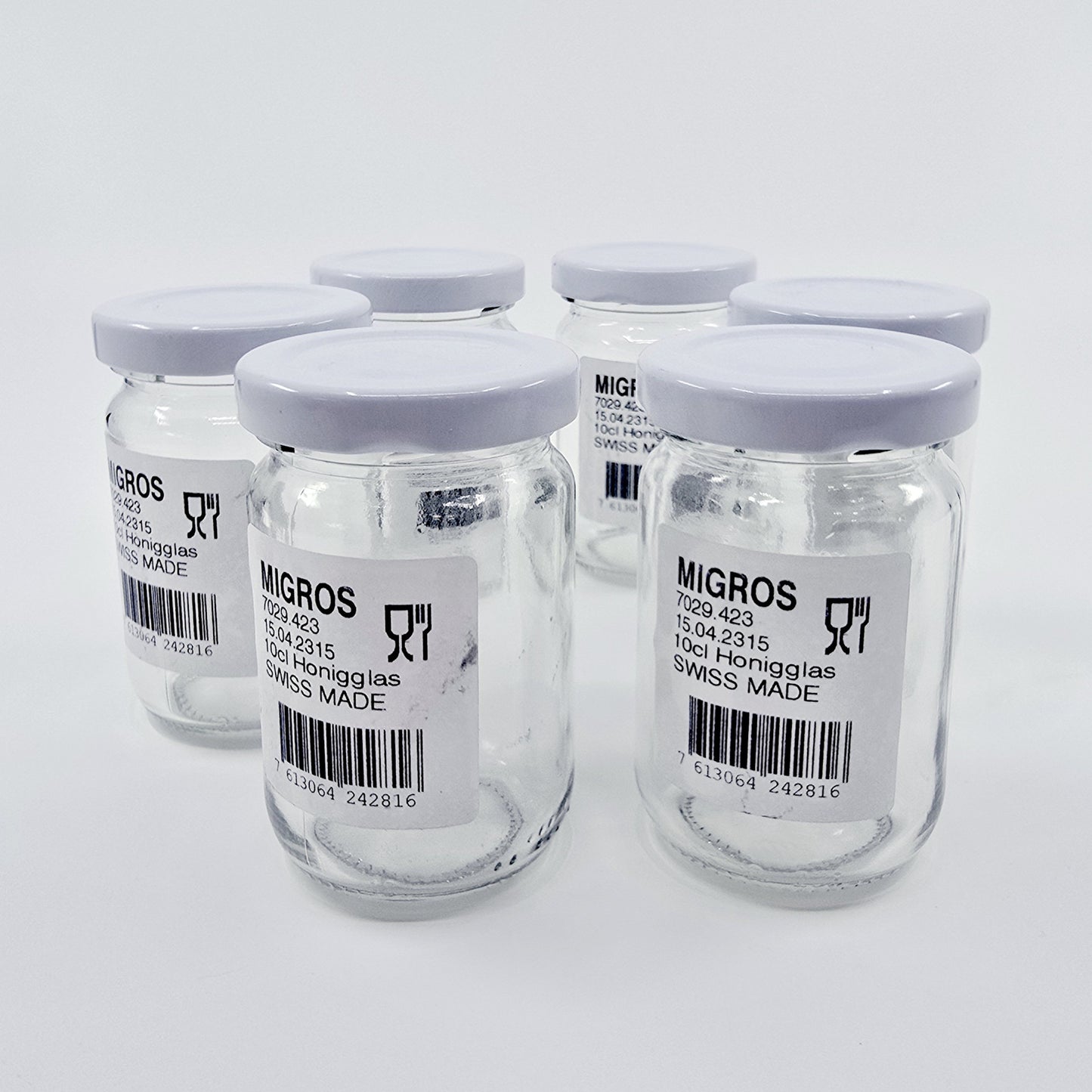 Bocaux en verre 10 cl (6 pièces)