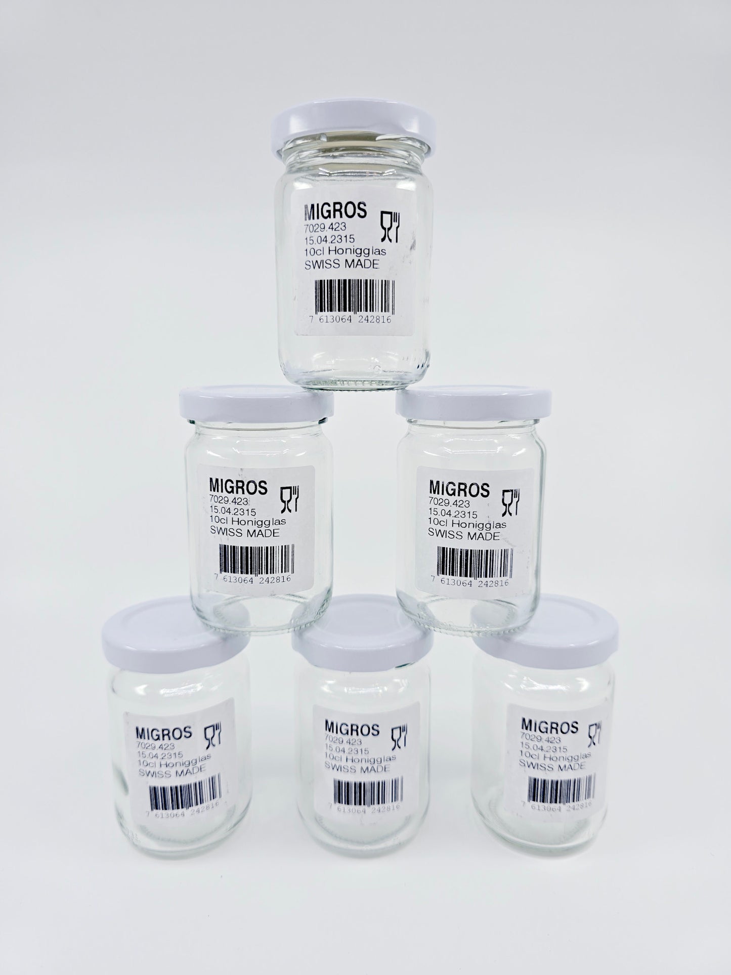 Bocaux en verre 10 cl (6 pièces)