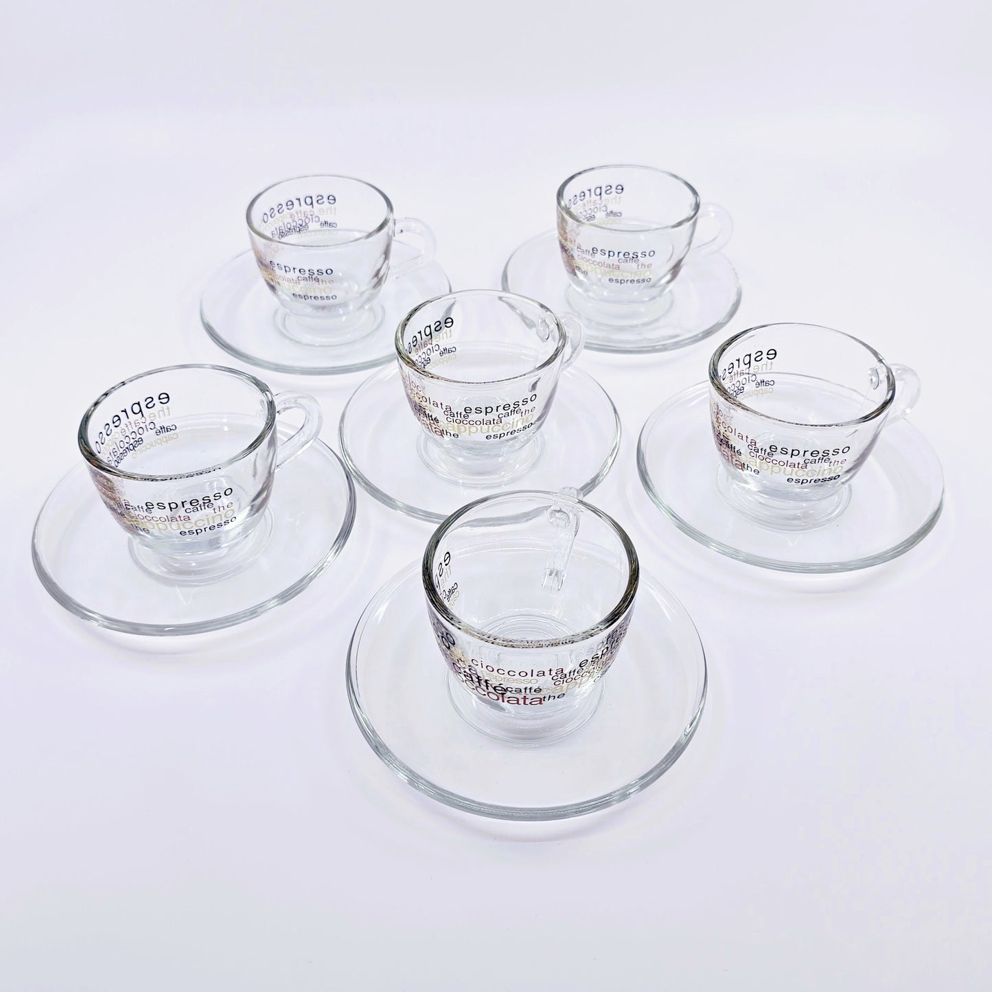 Tasses et sous-tasses Cioccolata (2x6 pièces)