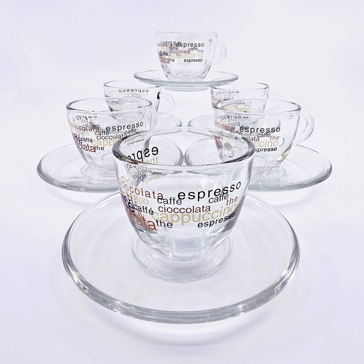 Tasses et sous-tasses Cioccolata (2x6 pièces)